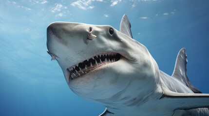 Hammerhead shark close-up, Hyper Real