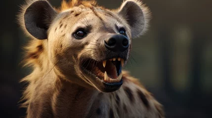 Foto auf Acrylglas Hyäne Hyena close-up, Hyper Real