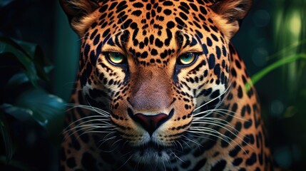 Fototapeta premium Jaguar close-up, Hyper Real