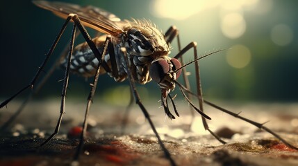 Mosquito close-up, Hyper Real - Powered by Adobe