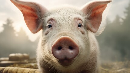 Pig close-up, Hyper Real