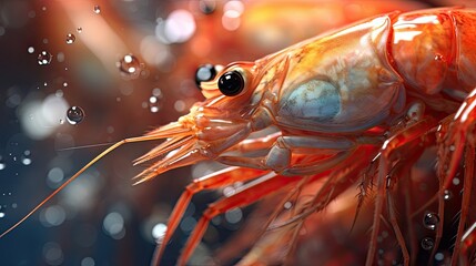 Shrimp close-up, Hyper Real
