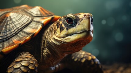 Turtle close-up, Hyper Real