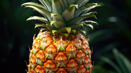Fototapeta premium A pineapple close-up, Hyper Real