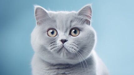 British shorthair cat close-up, Hyper Real