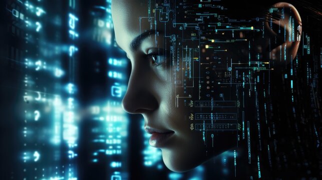 Bioinformatics programmer close-up, Hyper Real
