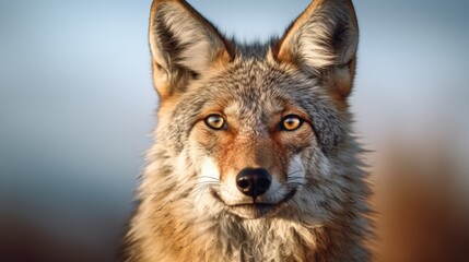 Naklejka na ściany i meble Coyote close-up, Hyper Real