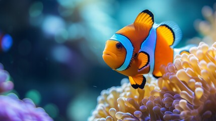 Clownfish in the wild, a small wonder in the expansive marine ecosystem.
