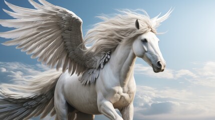 Obraz na płótnie Canvas Pegasus close-up, Hyper Real