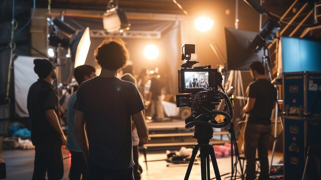 Detailed look at the technical setup and crew operation on a contemporary film set.