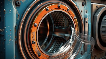 Washing machine close-up, Hyper Real