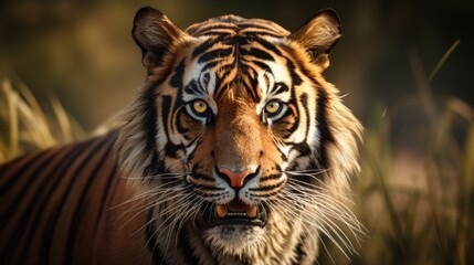 Bengal tiger close-up, Hyper Real