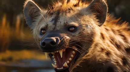 Deurstickers Hyena close-up, Hyper Real © Gefo
