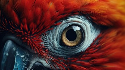 Parrot close-up, Hyper Real - obrazy, fototapety, plakaty