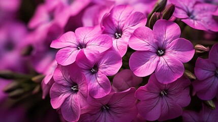 Phlox close-up, Hyper Real