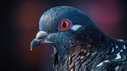 Pigeon close-up, Hyper Real