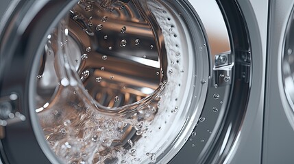Washing machine close-up, Hyper Real