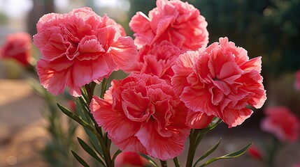 Turkish carnation close-up, Hyper Real
