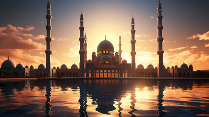 Naklejka premium Ramadan background, celebrating Eid al-Fitr and Ramadhan
