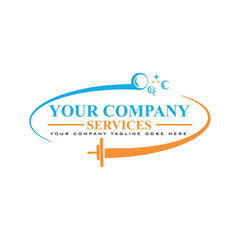 Pure House cleaning logo and business logo design for cleaning services