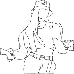 Illustration vector of Kpop fashion stage. idols of Koreans performing. K-pop female fashion idol. female singer who is singing wearing beautiful clothes