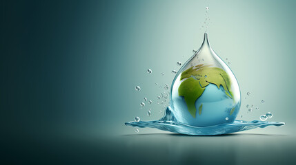 Fototapeta premium World Water Day, save water and world environmental protection concept