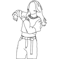 Illustration vector of Kpop fashion stage. idols of Koreans performing. K-pop female fashion idol. female singer who is singing wearing beautiful clothes