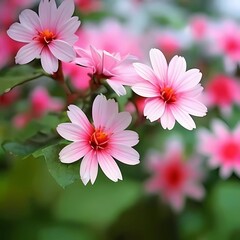 pink and white flower