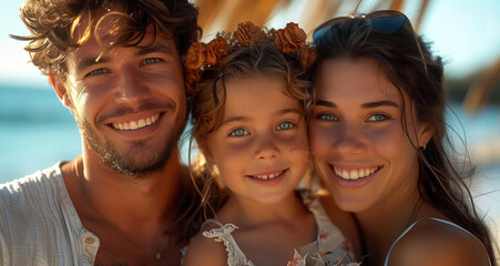 Fototapeta premium A family with a big smile