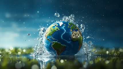 World Water Day, save water and world environmental protection concept