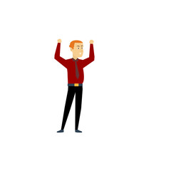 pose of police on duty vector uniform