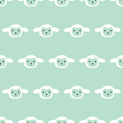 seamless pattern, sheep art surface design for fabric scarf and decor
