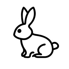 Obraz premium rabbit shape icon
