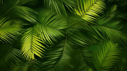 Light Palm Tree Leaves Background. Generative AI