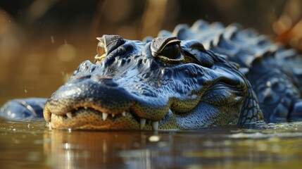Obraz premium Large alligator in the water