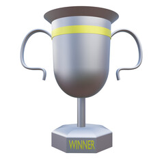 3 D illustration of trophy icon