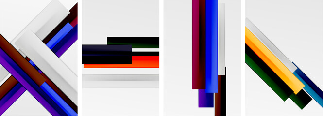 Minimal lines and color stripes poster abstract backgrounds. Vector illustration For Wallpaper, Banner, Background, Card, Book Illustration, landing page