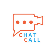 chat call logo is blue and orange