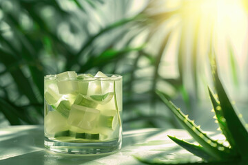 Elegant Aloe Vera cocktail, the essence of wellness in a glass