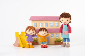 あみぐるみ人形　保育、幼稚園イメージ