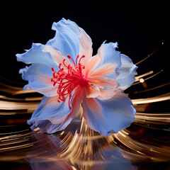 Time-lapse of a flower blooming in fast motion.