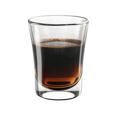 Espresso Shot Glass PNG Cutout, Generative AI