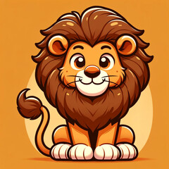 Playful Cartoon Lion