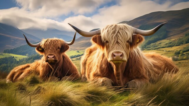 breed highland cows - Powered by Adobe