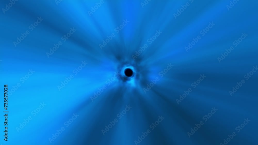 Poster abstract travel through blue textured wormhole loop animation.