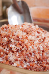 Raw dried pink Himalayan salt 