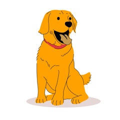 Golden Retriever Dog Illustration