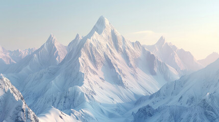Fototapeta na wymiar Majestic mountains covered in snow