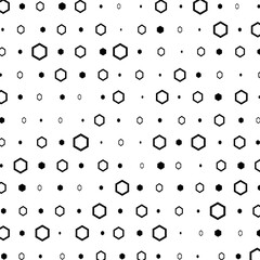 Abstract Fractal Geometry Monochrome Seamless Patterns and Vector 