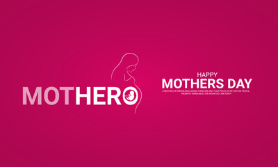 Happy Mother's Day. Mother's day creative design for social media banner, poster 3D Illustration